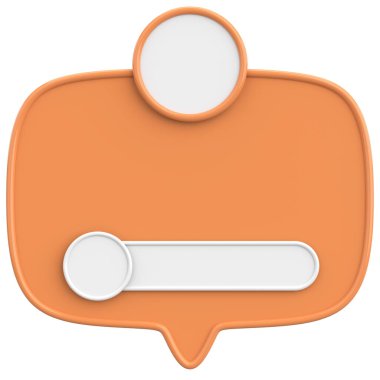 Profil kutusu. Sosyal medya profili. 3B illüstrasyon.