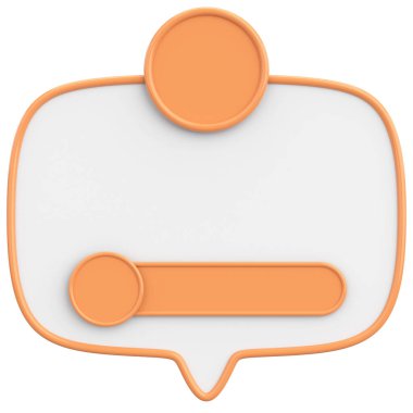 Profil kutusu. Sosyal medya profili. 3B illüstrasyon.