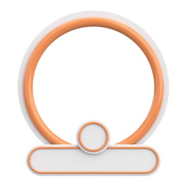 Sosyal medya için profil çerçevesi. 3B illüstrasyon.