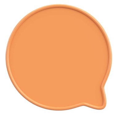 Konuşma balonu. Mesaj kutusu. 3B illüstrasyon.