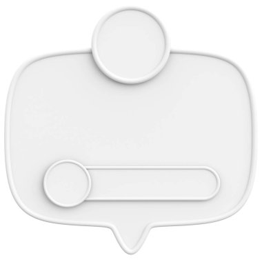 Profil kutusu. Sosyal medya profili. 3B illüstrasyon.