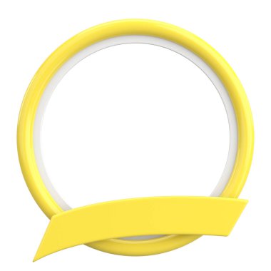 Sosyal medya için profil çerçevesi. 3B illüstrasyon.