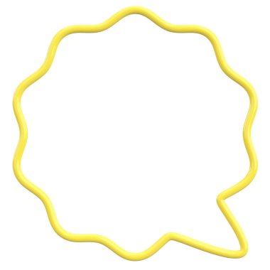 Konuşma balonu. Mesaj kutusu. 3B illüstrasyon.