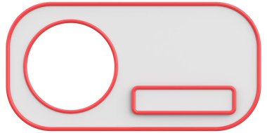 Profil kutusu. Sosyal medya profili. 3B illüstrasyon.