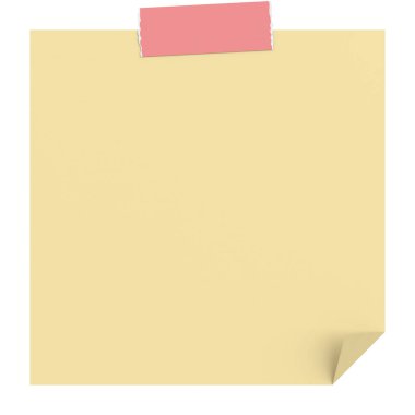 Üç boyutlu not defteri. Yapışkan bir not. 3B illüstrasyon.