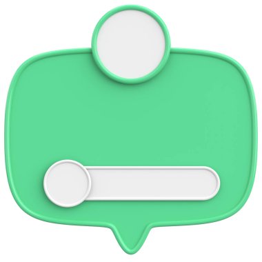 Profil kutusu. Sosyal medya profili. 3B illüstrasyon.