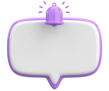 Üç boyutlu uyarı kutusu. 3B illüstrasyon.