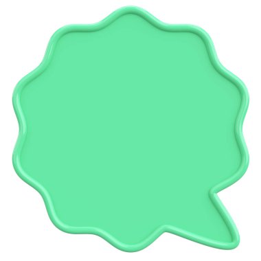 Konuşma balonu. Mesaj kutusu. 3B illüstrasyon.