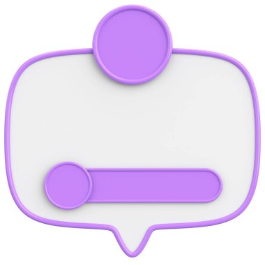 Profil kutusu. Sosyal medya profili. 3B illüstrasyon.