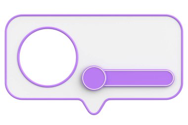 Profil kutusu. Sosyal medya profili. 3B illüstrasyon.