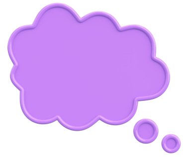 Konuşma balonu. Mesaj kutusu. 3B illüstrasyon.