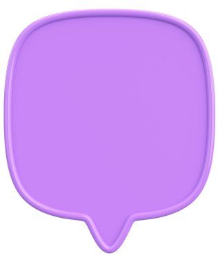 Konuşma balonu. Mesaj kutusu. 3B illüstrasyon.