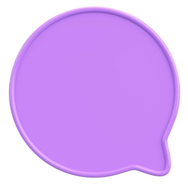 Konuşma balonu. Mesaj kutusu. 3B illüstrasyon.