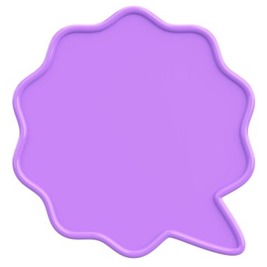 Konuşma balonu. Mesaj kutusu. 3B illüstrasyon.