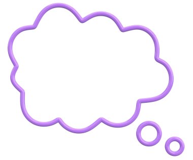 Konuşma balonu. Mesaj kutusu. 3B illüstrasyon.