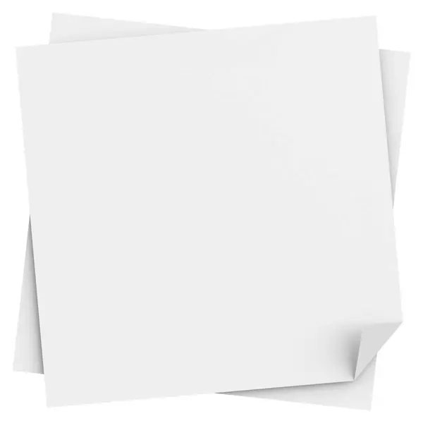 Üç boyutlu not defteri. Yapışkan bir not. 3B illüstrasyon.