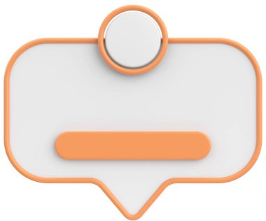 Profil kutusu. Sosyal medya profili. 3B illüstrasyon.