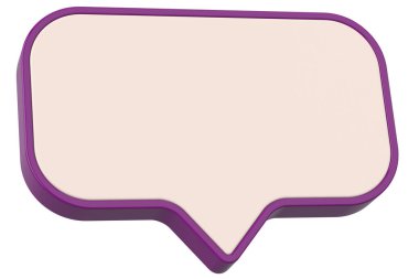 Konuşma balonu. Sohbet balonu. 3B illüstrasyon.