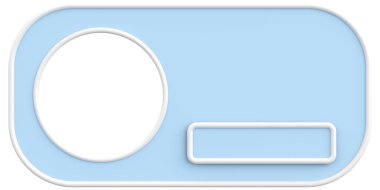 Profil kutusu. Sosyal medya profili. 3B illüstrasyon.