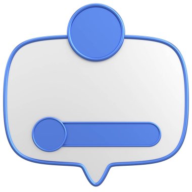 Profil kutusu. Sosyal medya profili. 3B illüstrasyon.
