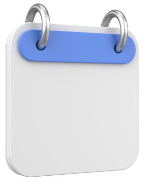 Boş takvim. Üç boyutlu takvim. 3B illüstrasyon.