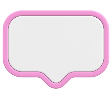 Konuşma balonu. Sohbet balonu. 3B illüstrasyon.