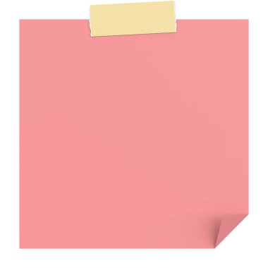 Üç boyutlu not defteri. Yapışkan bir not. 3B illüstrasyon.