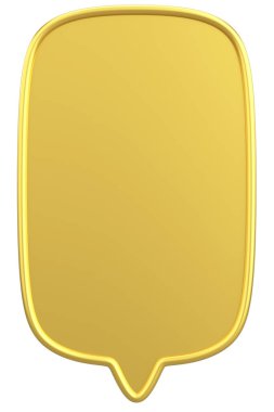 Konuşma balonu. Mesaj kutusu. 3B illüstrasyon.