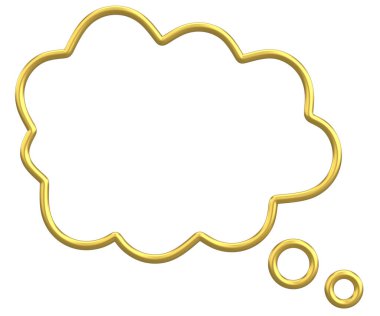 Konuşma balonu. Mesaj kutusu. 3B illüstrasyon.