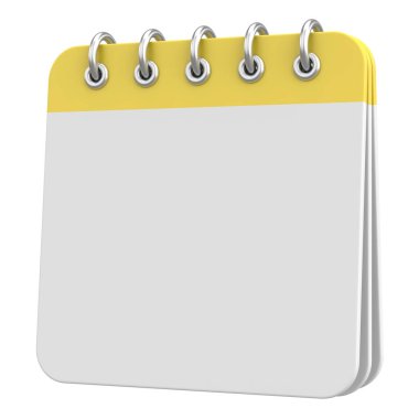 Boş takvim. Üç boyutlu takvim. 3B illüstrasyon.