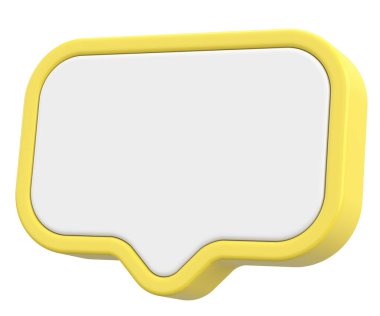 Konuşma balonu. Sohbet balonu. 3B illüstrasyon.