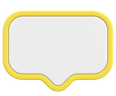 Konuşma balonu. Sohbet balonu. 3B illüstrasyon.