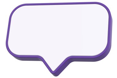 Konuşma balonu. Sohbet balonu. 3B illüstrasyon.