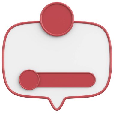 Profil kutusu. Sosyal medya profili. 3B illüstrasyon.