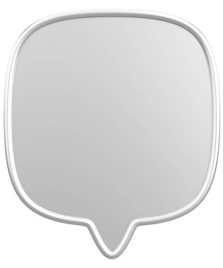 Konuşma balonu. Mesaj kutusu. 3B illüstrasyon.