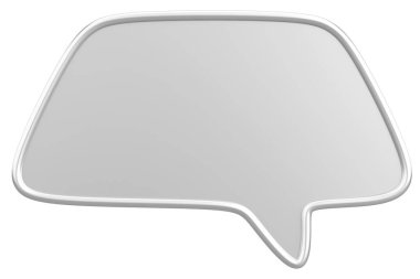 Konuşma balonu. Mesaj kutusu. 3B illüstrasyon.