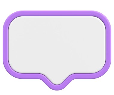 Konuşma balonu. Sohbet balonu. 3B illüstrasyon.