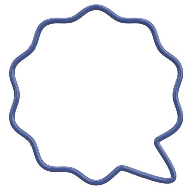 Konuşma balonu. Mesaj kutusu. 3B illüstrasyon.