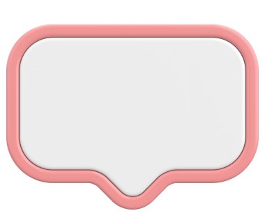 Konuşma balonu. Sohbet balonu. 3B illüstrasyon.