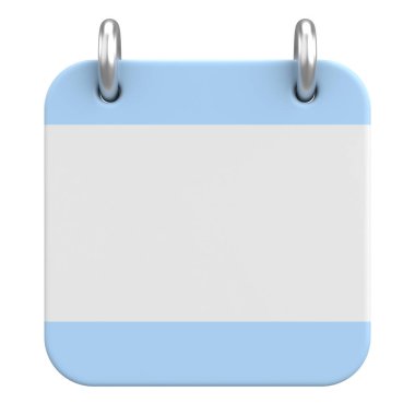 Boş takvim. Üç boyutlu takvim. 3B illüstrasyon.