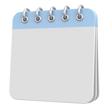 Boş takvim. Üç boyutlu takvim. 3B illüstrasyon.