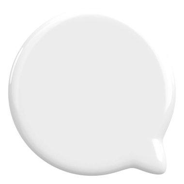 Konuşma balonu. Mesaj kutusu. 3B illüstrasyon.