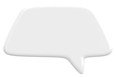 Konuşma balonu. Mesaj kutusu. 3B illüstrasyon.