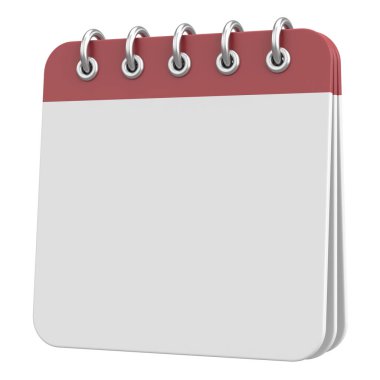 Boş takvim. Üç boyutlu takvim. 3B illüstrasyon.