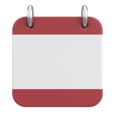 Boş takvim. Üç boyutlu takvim. 3B illüstrasyon.