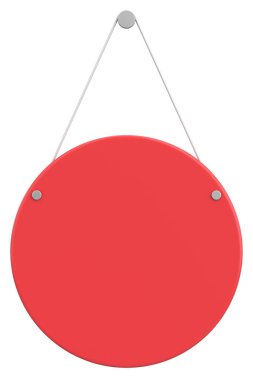 Boş Asılma İşareti. 3B Görüntü.