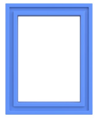 Resim çerçevesi. Portre çerçevesi. 3B illüstrasyon.