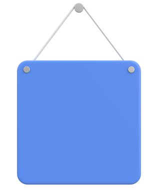 Boş Asılma İşareti. 3B Görüntü.