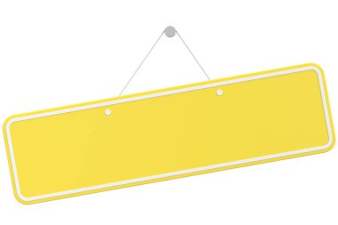 Boş Asılma İşareti. 3B Görüntü.