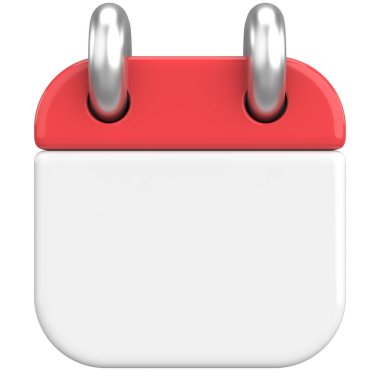 Boş takvim. Üç boyutlu takvim. 3B illüstrasyon.